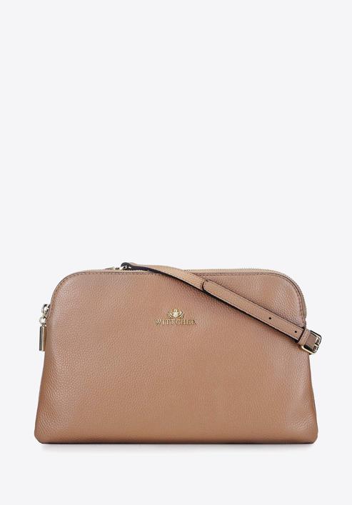 Women's leather cross body bag, beige, 29-4E-004-5, Photo 1