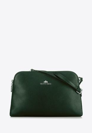 Women's leather cross body bag, green, 29-4E-004-Z, Photo 1