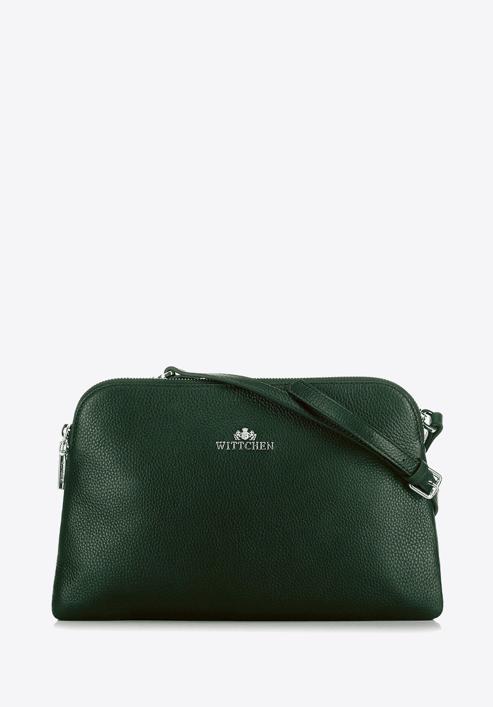 Women's leather cross body bag, green, 29-4E-004-5L, Photo 1