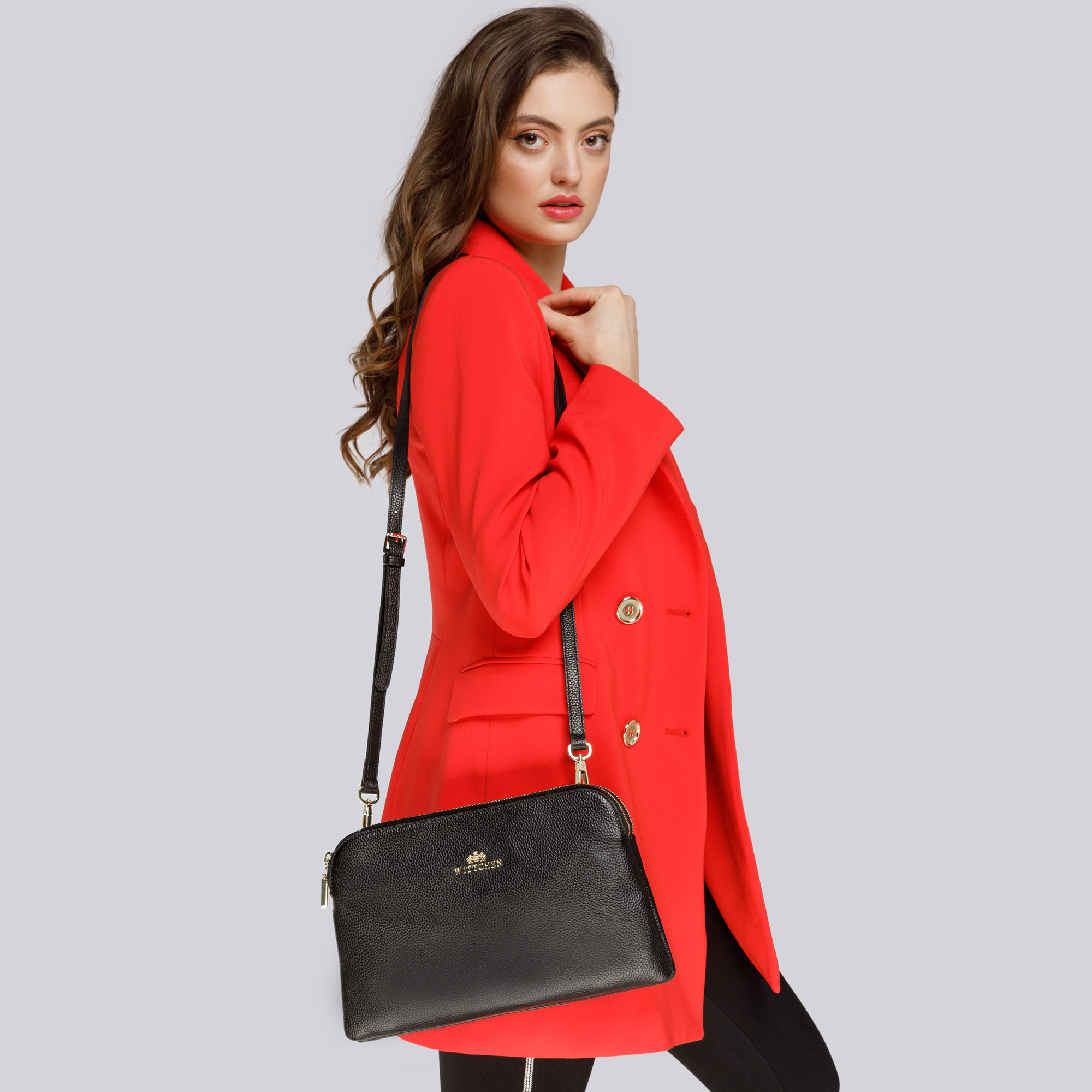 Dámska crossbody kabelka Wittchen s praktickým vzhľadom, Vyberte variant čierna