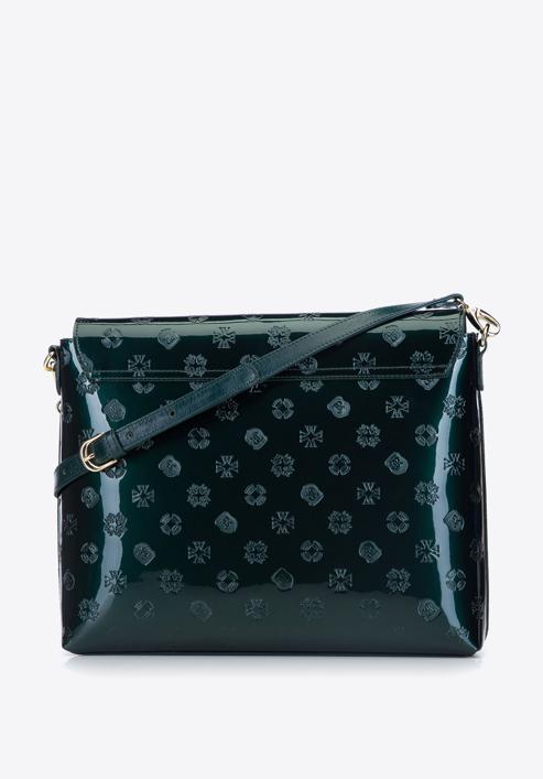 Patent leather handbag, emerald, 34-4-233-0, Photo 2