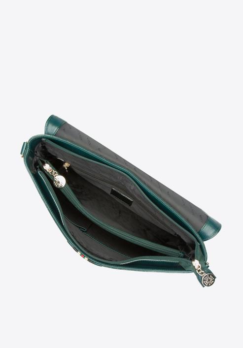 Patent leather handbag, emerald, 34-4-233-0, Photo 3