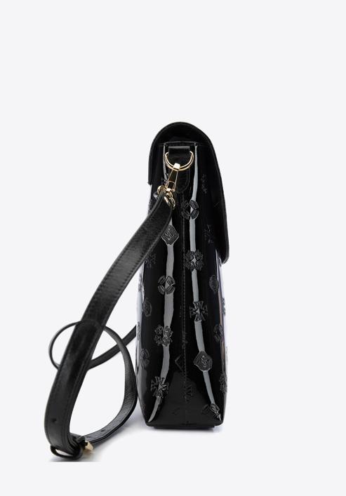 Patent leather handbag, black, 34-4-233-0, Photo 4