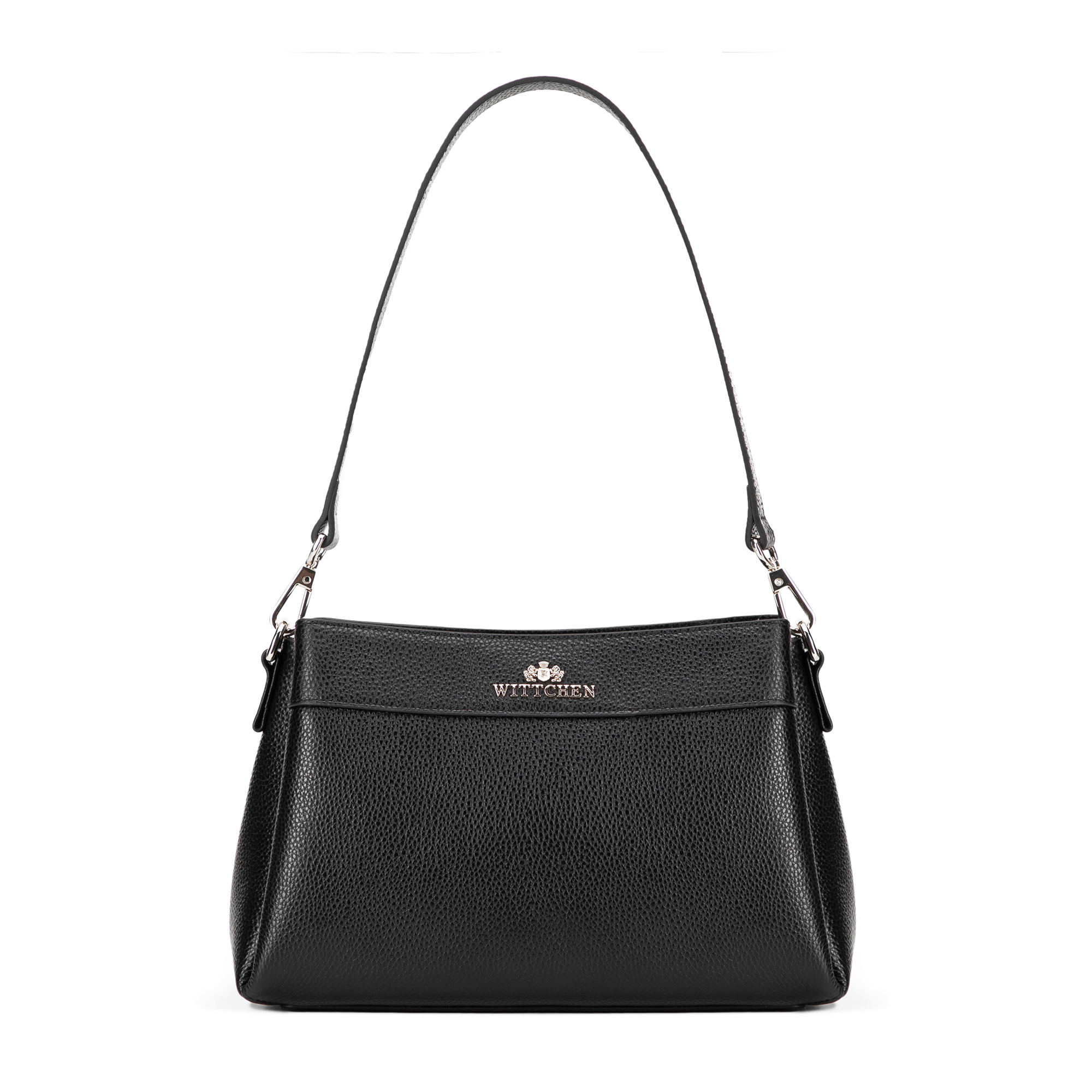 Dámska kožená crossbody kabelka z prírodnej kože – trojkomorová elegancia 101-4E-622-1S