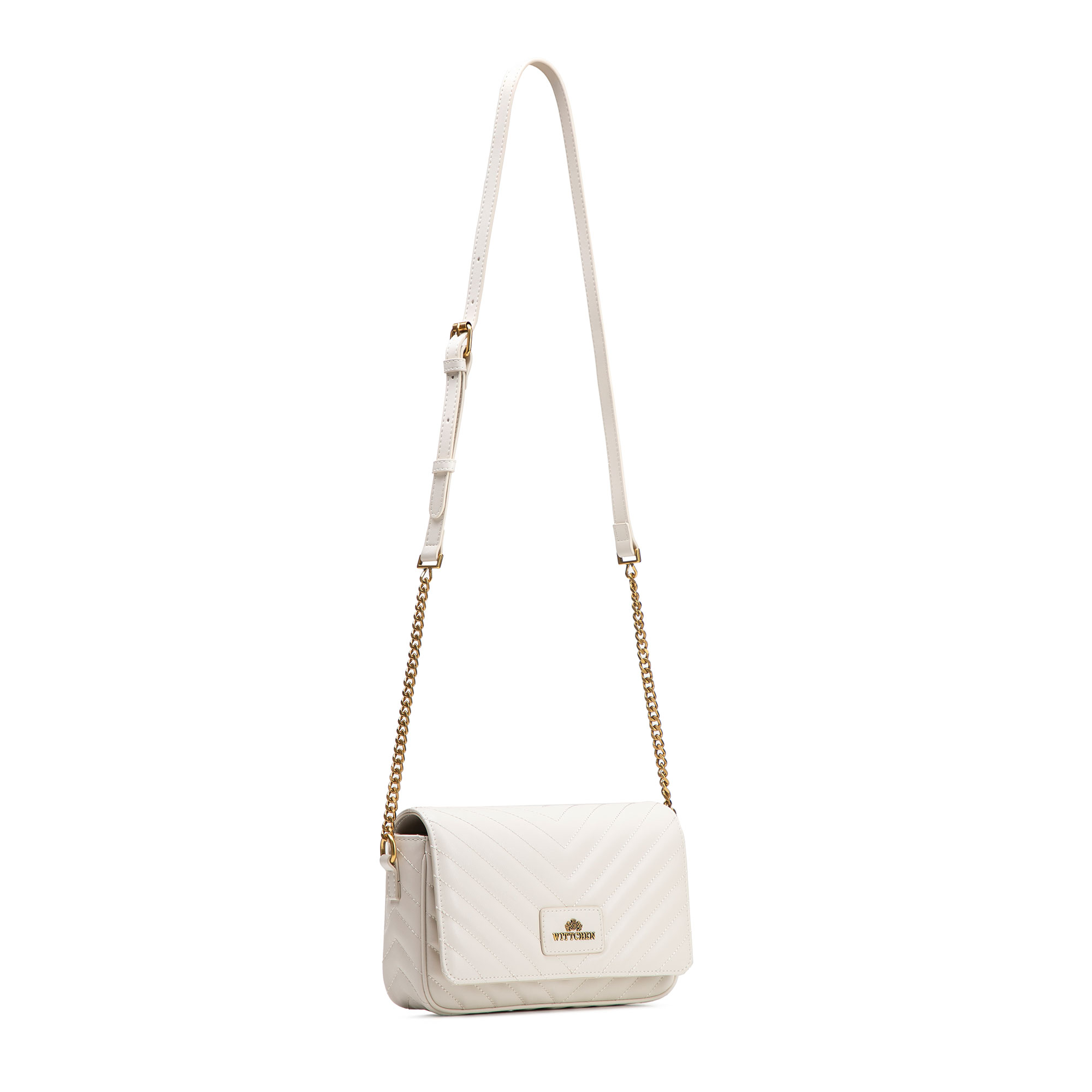 Krémová dámska crossbody kabelka Wittchen z prírodnej kože s prešívaným spracovaním, Vyberte variant krémová
