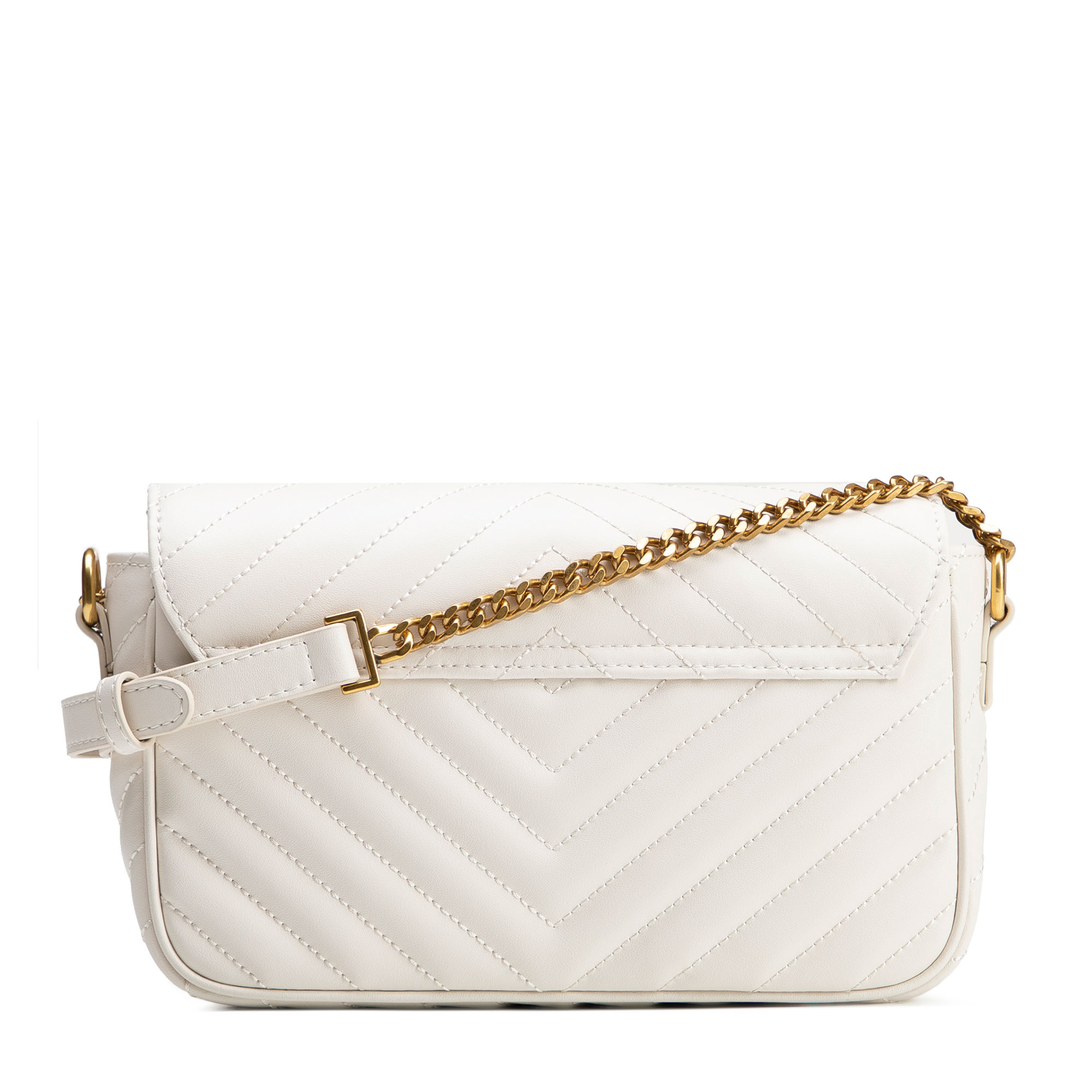 Krémová dámska crossbody kabelka Wittchen z prírodnej kože s prešívaným spracovaním, Vyberte variant krémová