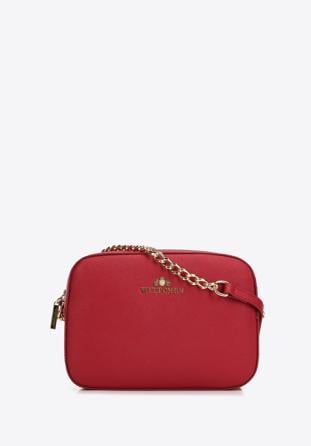 Saffiano leather chain crossbody bag, red, 29-4E-019-3, Photo 1