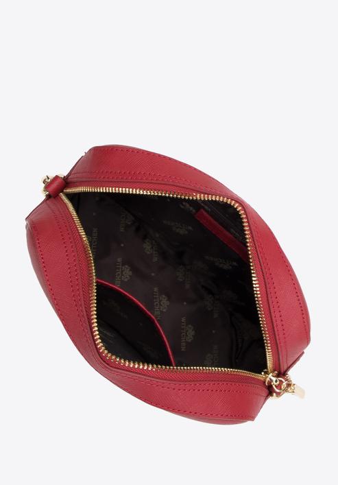 Saffiano leather chain crossbody bag, red, 29-4E-019-P, Photo 3