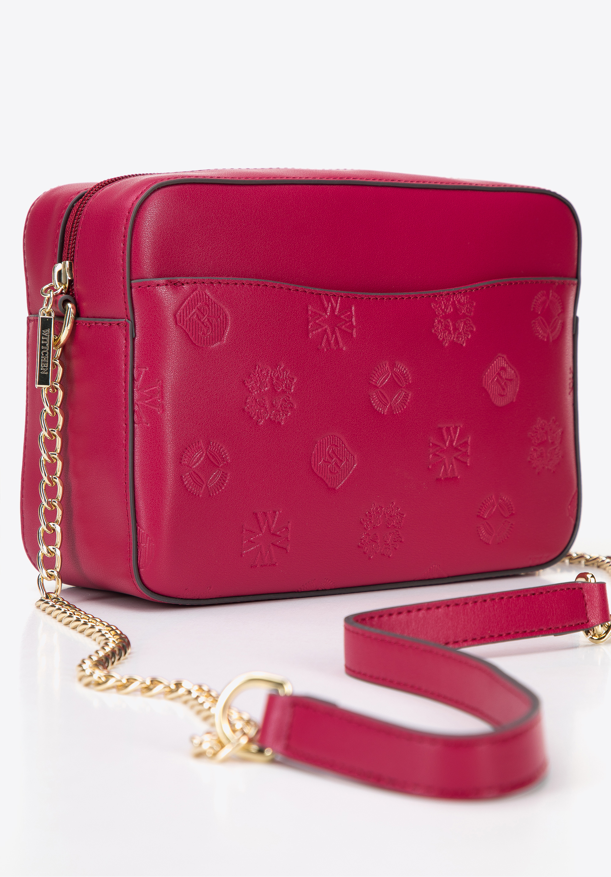 Leather cross body bag with monogram design I WITTCHEN