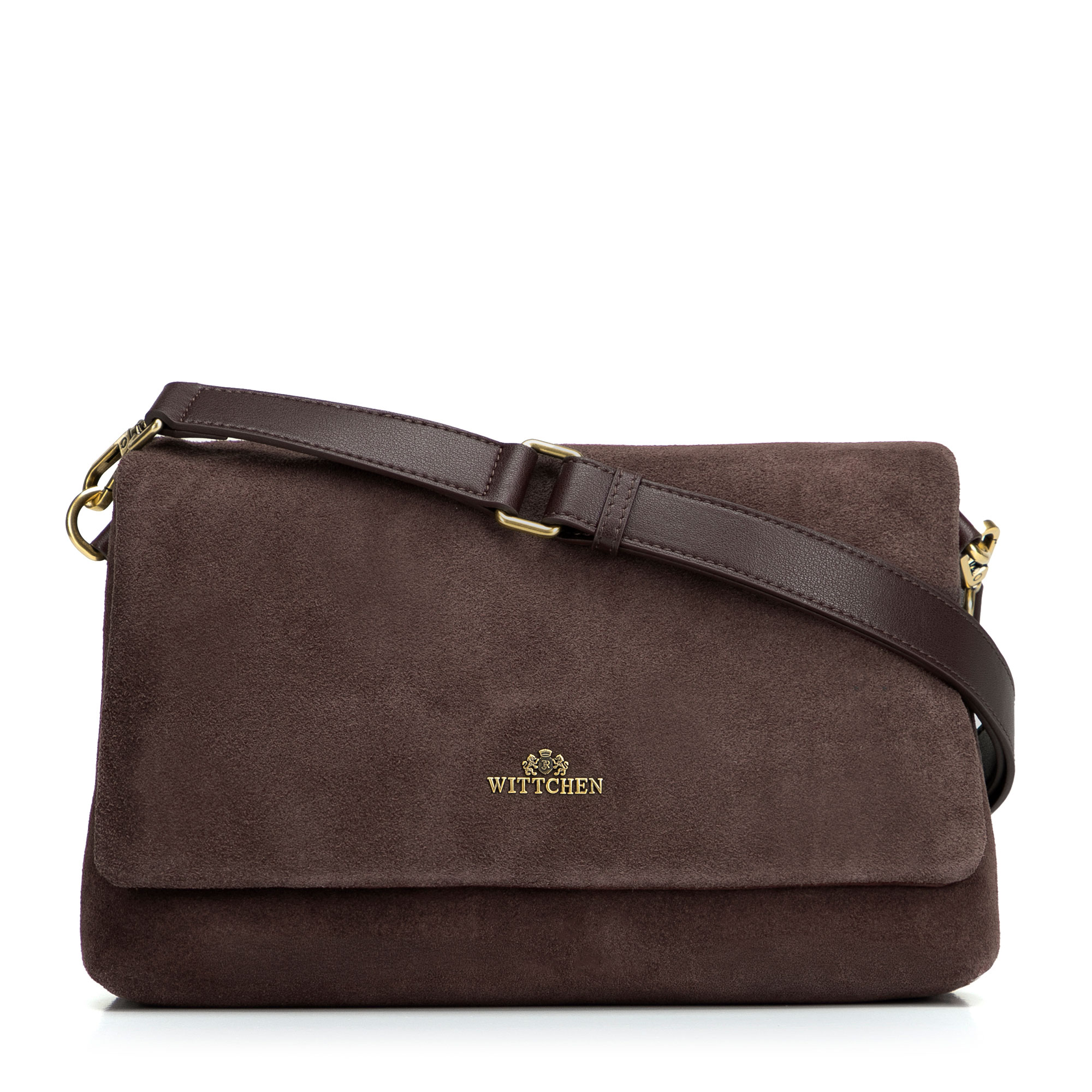 Tmavohnedá dámska crossbody kabelka Wittchen z prírodnej kože s nadčasovým vzhľadom, Vyberte variant tmavohnedá
