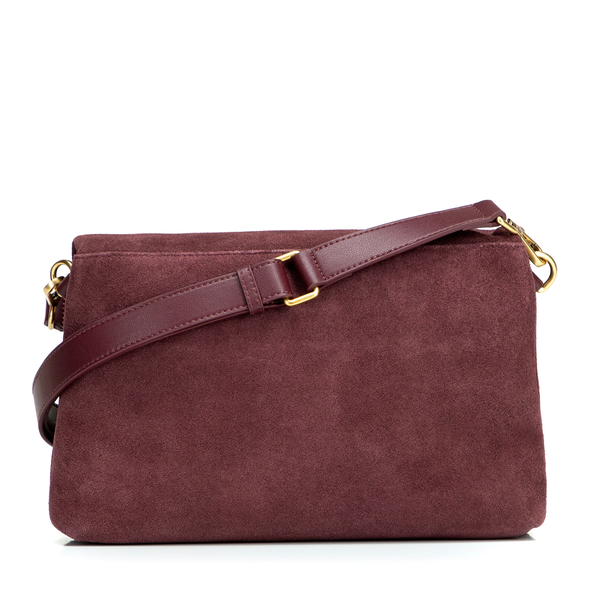 Dámska crossbody kabelka Wittchen z prírodnej kože s moderným vzhľadom, Vyberte variant burgund