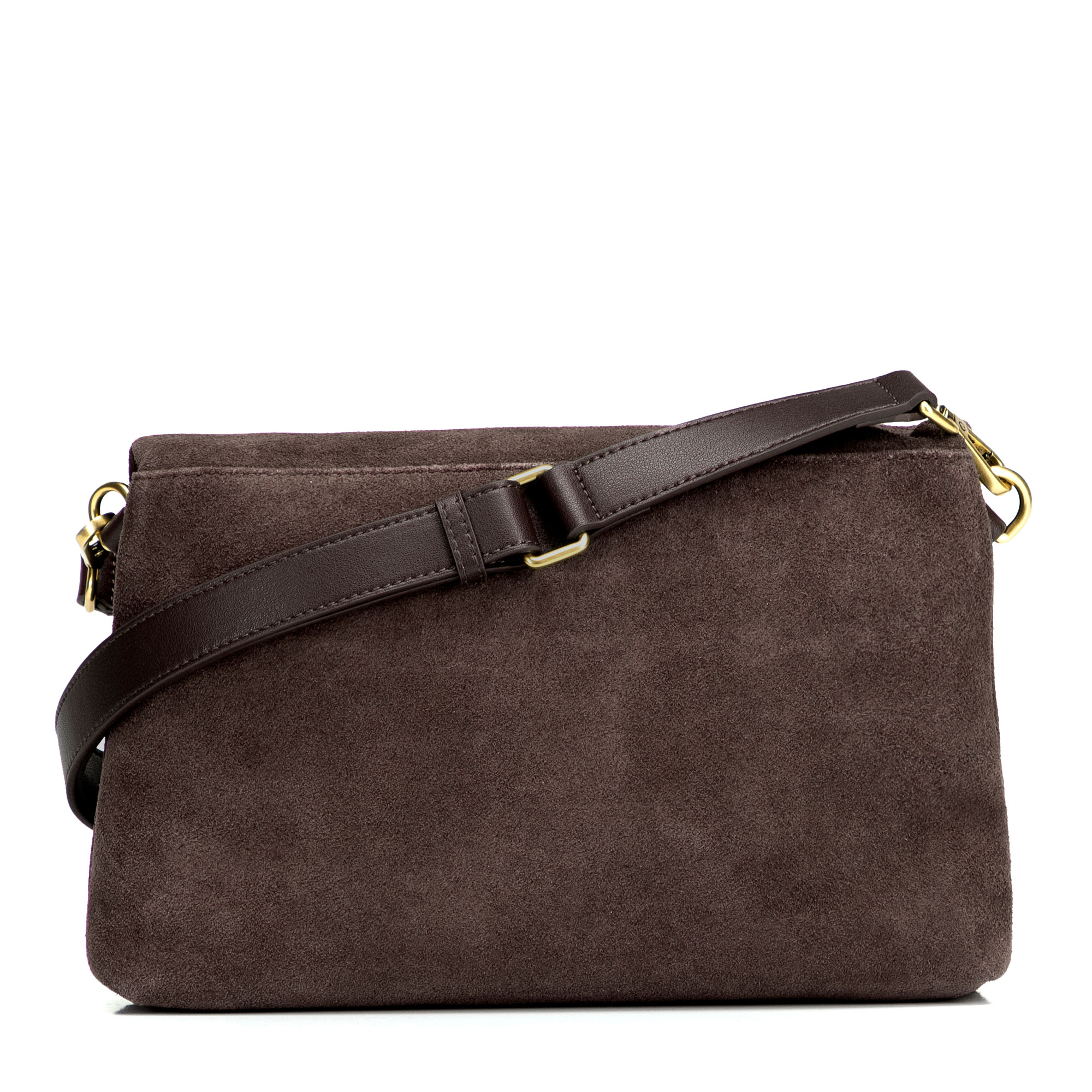 Tmavohnedá dámska crossbody kabelka Wittchen z prírodnej kože s nadčasovým vzhľadom, Vyberte variant tmavohnedá