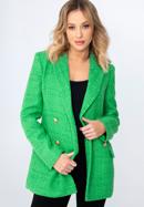 Women's boucle fitted blazer, green, 98-9X-500-P-S, Photo 2