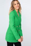 Women's boucle fitted blazer, green, 98-9X-500-1-M, Photo 3