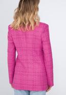 Women's boucle fitted blazer, pink, 98-9X-500-7-S, Photo 4
