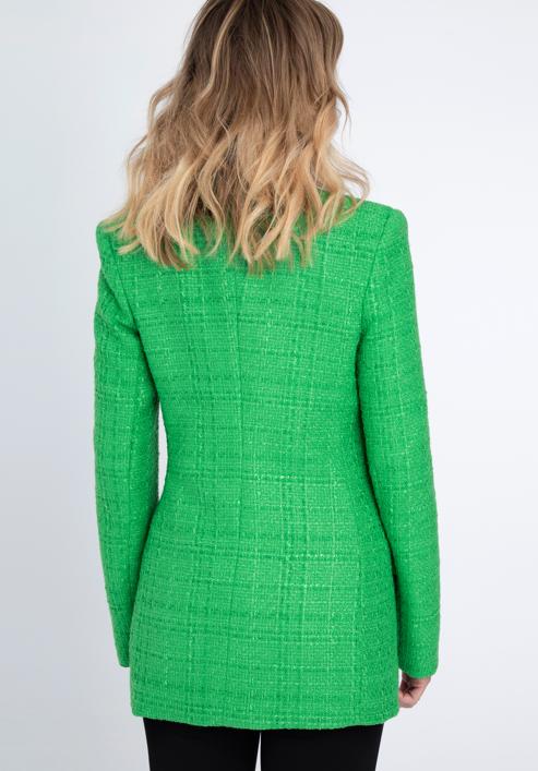 Women's boucle fitted blazer, green, 98-9X-500-7-L, Photo 4
