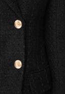 Women's boucle fitted blazer, black, 98-9X-500-0-S, Photo 6