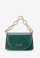 Faux leather mini handbag, green, 95-4Y-766-4, Photo 1