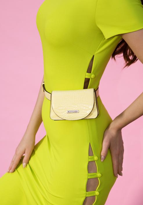 Faux leather mini handbag, yellow, 95-4Y-766-Z, Photo 16