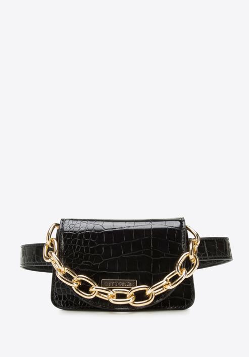 Faux leather mini handbag, black, 95-4Y-766-4, Photo 3