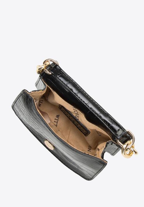 Faux leather mini handbag, black, 95-4Y-766-1, Photo 5