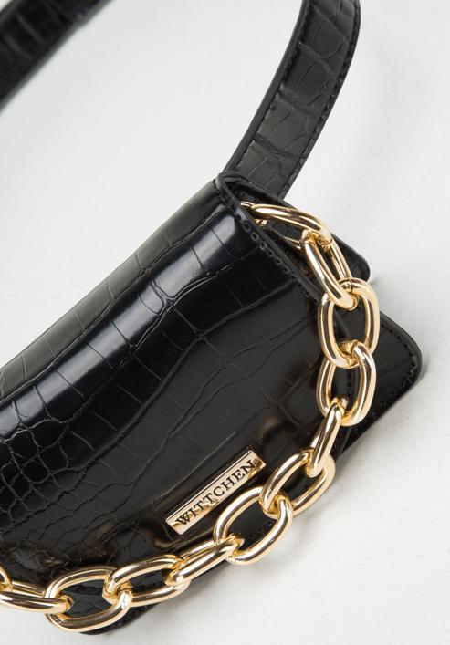 Faux leather mini handbag, black, 95-4Y-766-Z, Photo 6