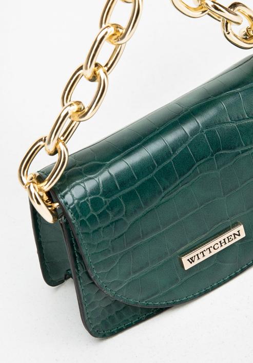 Faux leather mini handbag, green, 95-4Y-766-4, Photo 6