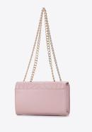 Women's quilted faux leather flap bag, light pink, 97-4Y-510-R, Photo 3