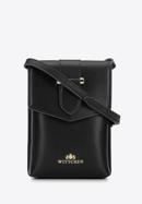 Women's leather mini purse, black, 95-2E-601-6, Photo 1