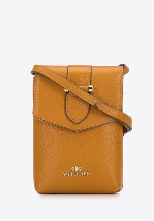 Women's leather mini purse, yellow, 95-2E-601-6, Photo 1