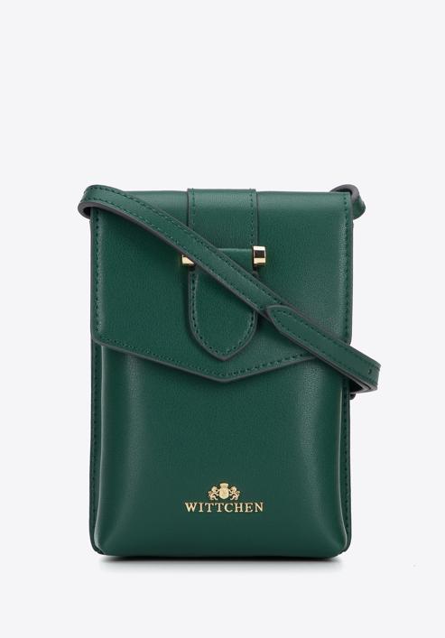 Women's leather mini purse, green, 95-2E-601-6, Photo 1