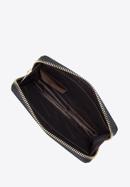 Leather clutch bag with thick chain shoulder strap, black, 95-2E-629-1, Photo 3