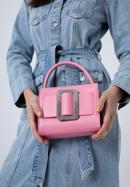 Women's mini handbag with diamante buckle detail, light pink, 97-4Y-756-1, Photo 16