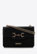 Women's mini chain clutch bag, black, 97-4Y-760-5, Photo 1