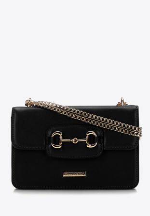 Women's mini chain clutch bag, black, 97-4Y-760-1, Photo 1