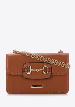 Women's mini chain clutch bag, brown, 97-4Y-760-5, Photo 1