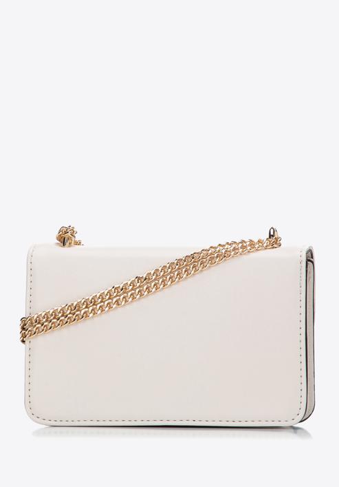 Women's mini chain clutch bag, cream, 97-4Y-760-P, Photo 2