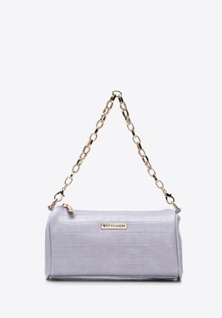 Small baguette bag with interchangeable shoulder straps, light violet, 94-4Y-708-F, Photo 1