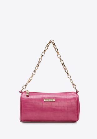 Small baguette bag with interchangeable shoulder straps, pink, 94-4Y-708-P, Photo 1