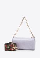 Small baguette bag with interchangeable shoulder straps, light violet, 94-4Y-708-Y, Photo 2
