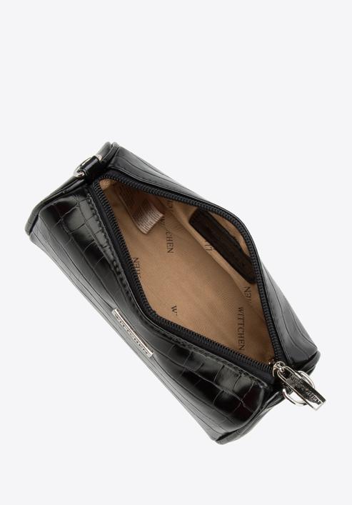 Small baguette bag with interchangeable shoulder straps, black, 94-4Y-708-F, Photo 3