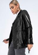 Women's leather biker jacket, black, 97-09-803-3-S, Photo 4