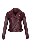Women's leather biker jacket, burgundy, 97-09-805-4-XL, Photo 20