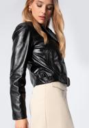 Women's leather biker jacket, black, 97-09-805-4-2XL, Photo 3