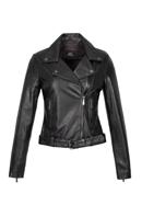 Women's leather biker jacket, dark brown, 97-09-805-D3-L, Photo 30