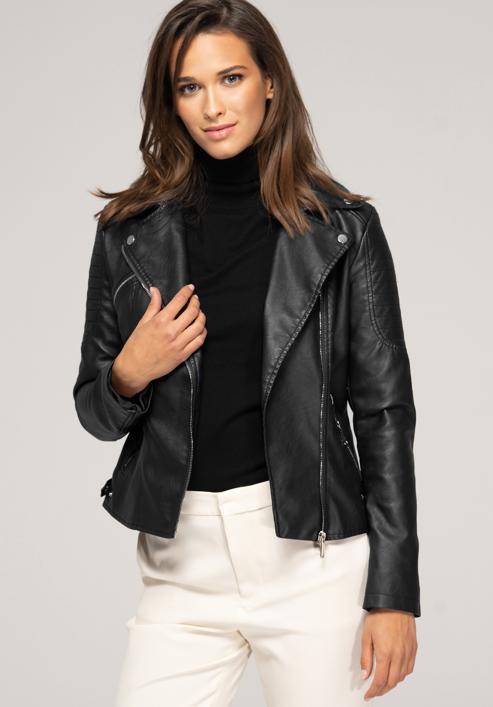 Women's faux leather biker jacket | WITTCHEN