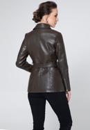 Women's faux leather biker jacket, dark brown, 95-9P-105-4-XL, Photo 3