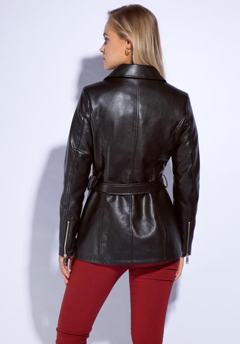 Women's faux leather biker jacket, black, 95-9P-105-4-S, Photo 5