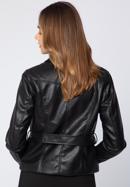 Women's faux leather biker jacket, black, 97-9P-103-4-XL, Photo 3