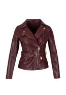 Women's faux leather biker jacket, cherry, 97-9P-103-3-M, Photo 30